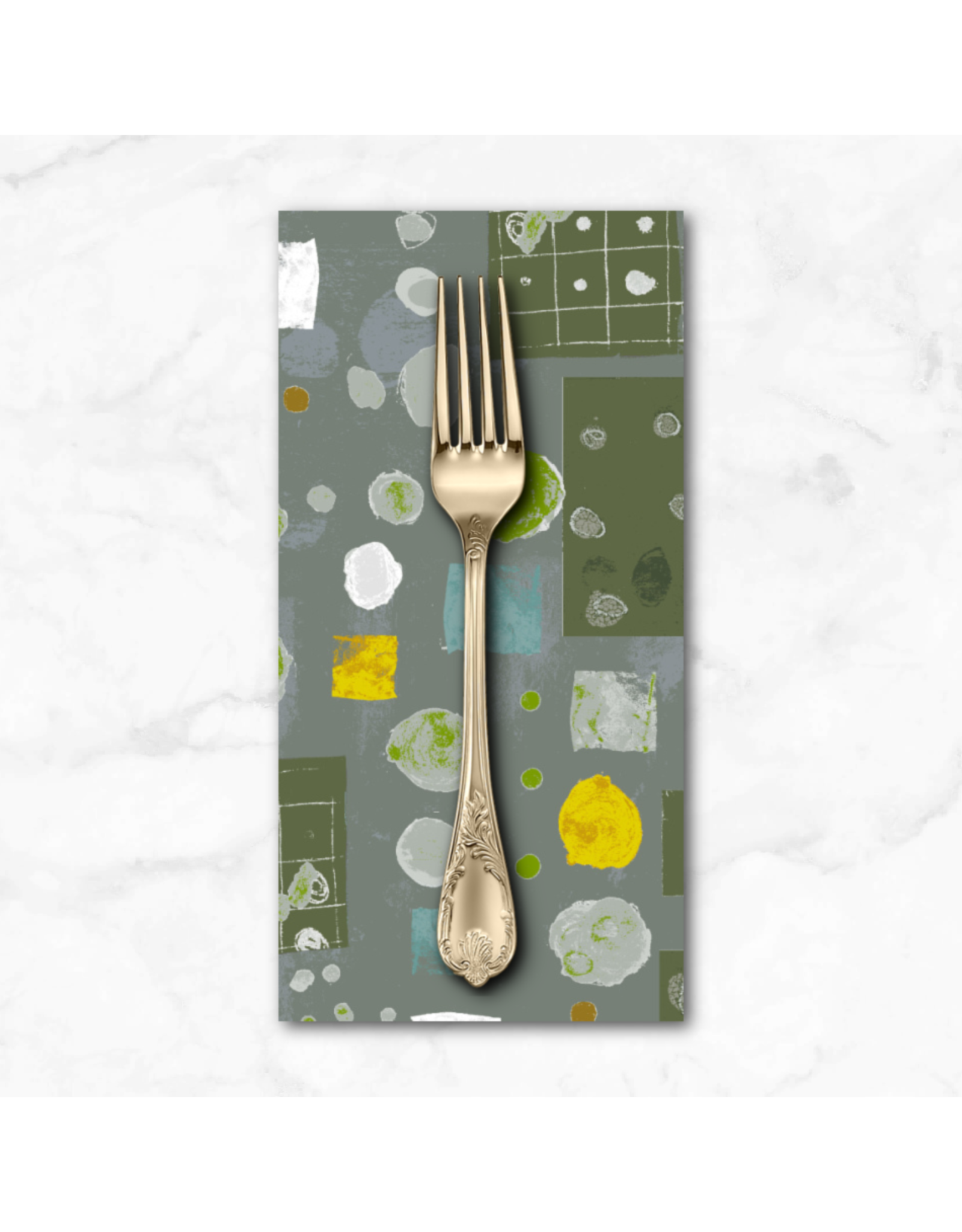 PD's Marcia Derse Collection Marble Run, Marble Run in Steely Gray, Dinner Napkin