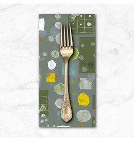 PD's Marcia Derse Collection Marble Run, Marble Run in Steely Gray, Dinner Napkin