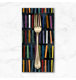PD's Marcia Derse Collection Marble Run, Stick Stacks in Ink Black, Dinner Napkin