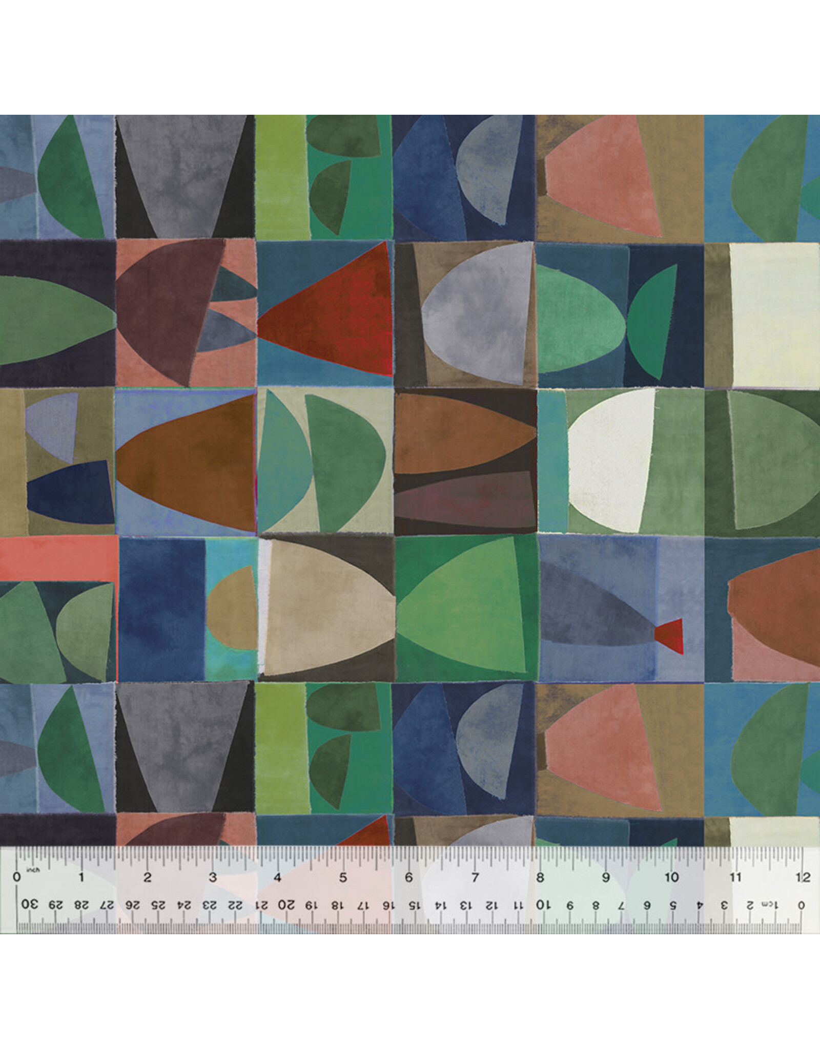 Marcia Derse Sketchbook 21, Petite Palette Stacks in Forest View, Fabric Half-Yards