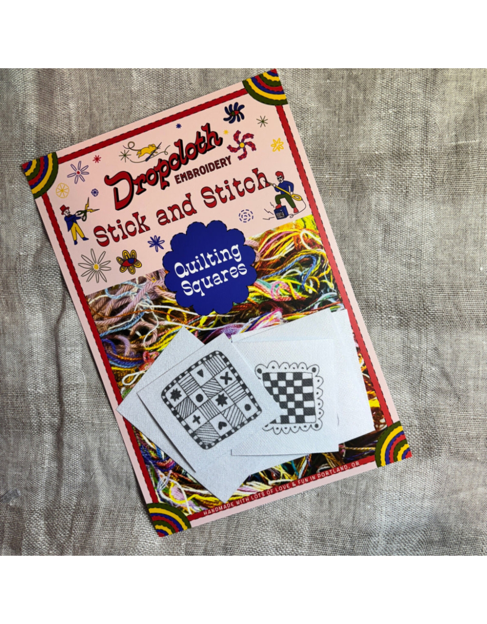 Dropcloth Samplers Quilting Squares, Stick and Stitch Embroidery Stickers