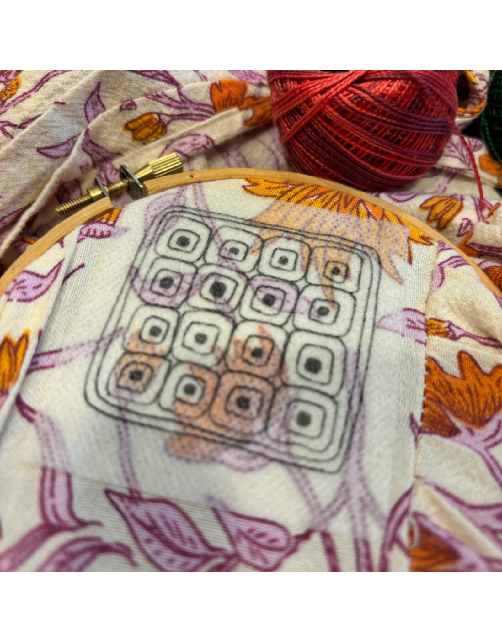 Dropcloth Samplers Quilting Squares, Stick and Stitch Embroidery Stickers