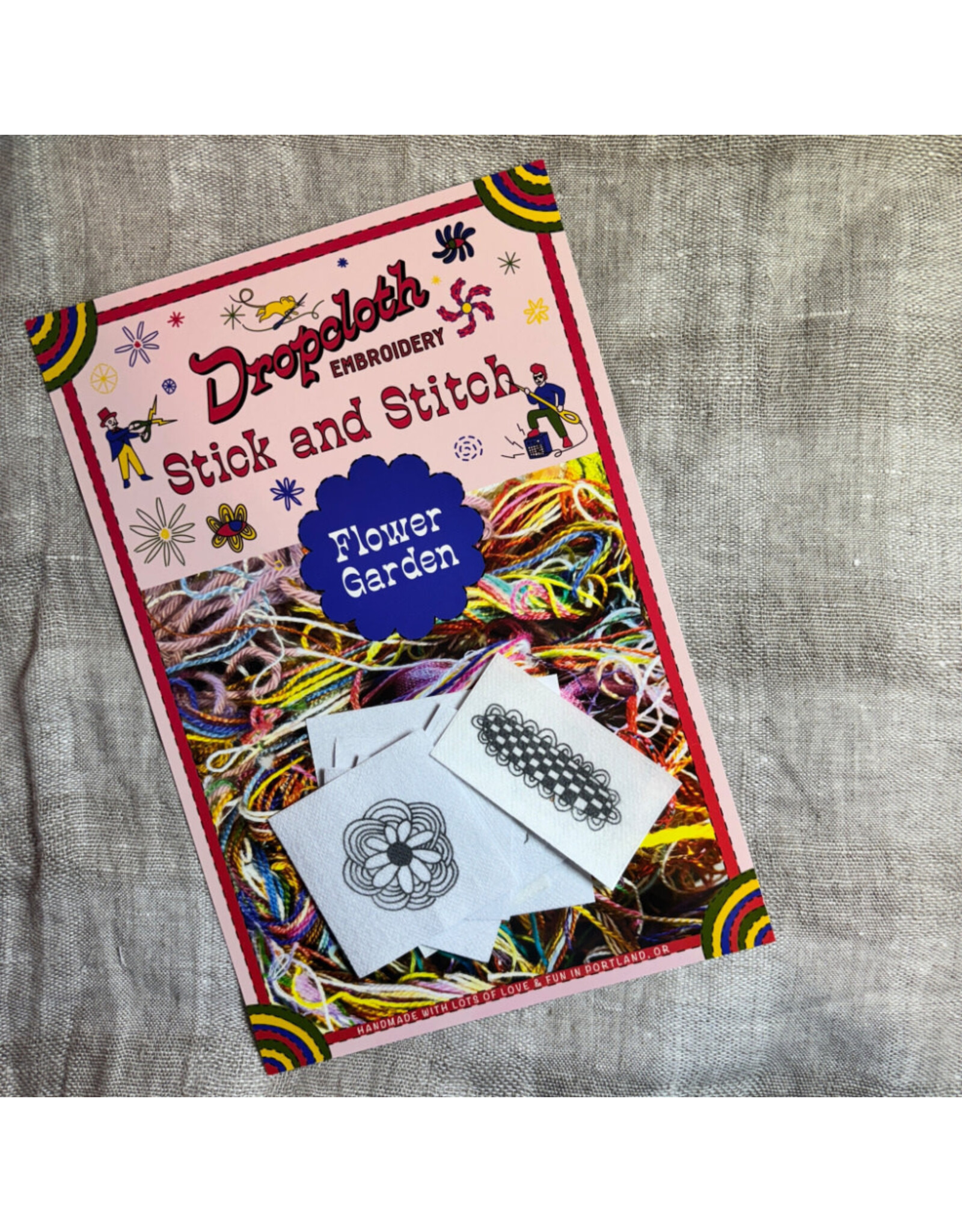 Dropcloth Samplers Flower Garden, Stick and Stitch Embroidery Stickers