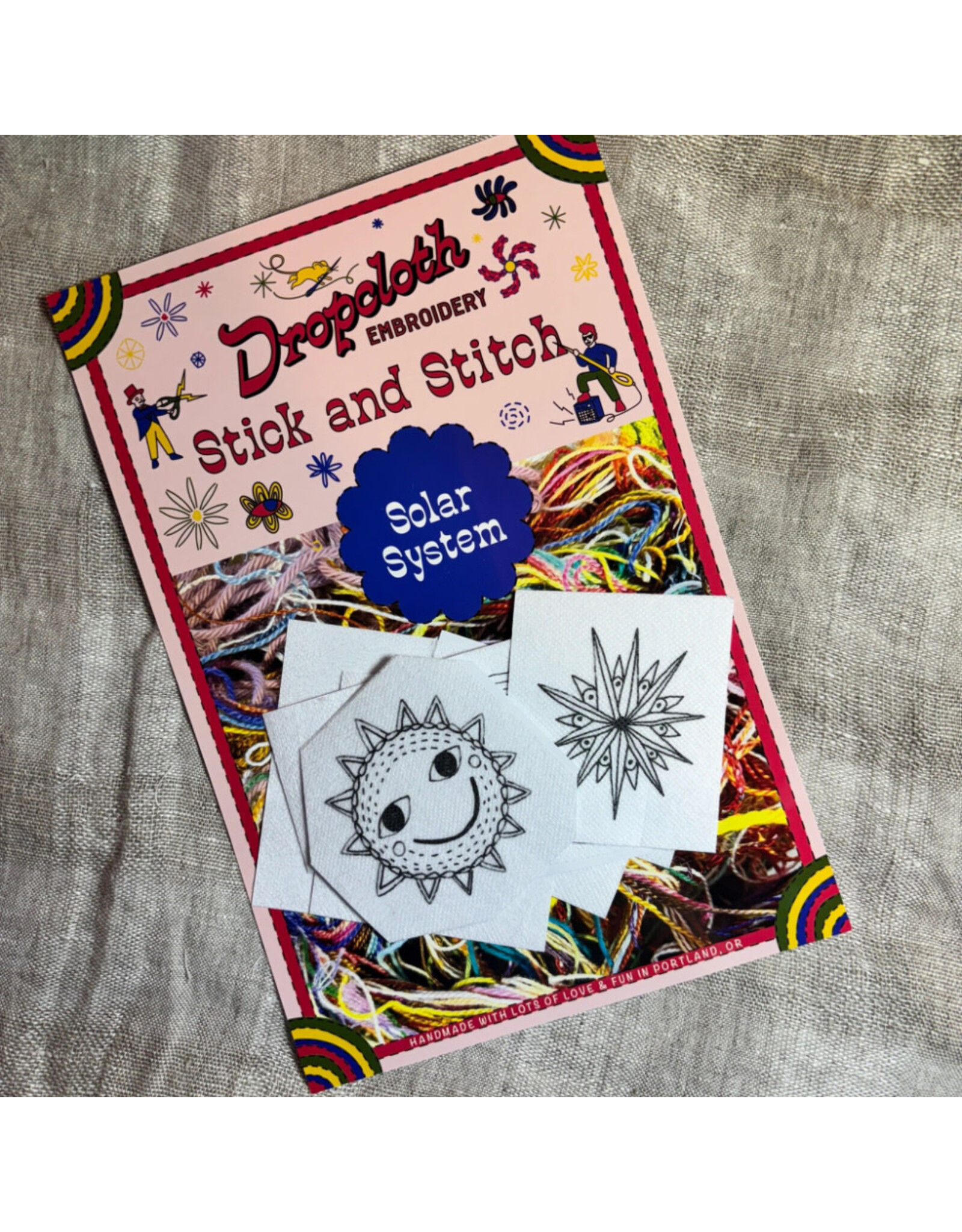 Dropcloth Samplers Solar System, Stick and Stitch Embroidery Stickers