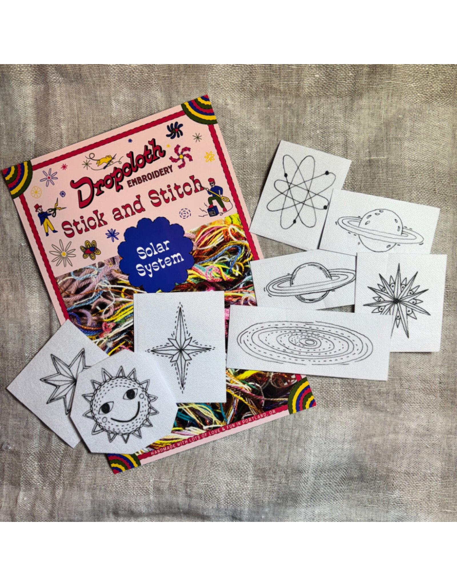 Dropcloth Samplers Solar System, Stick and Stitch Embroidery Stickers