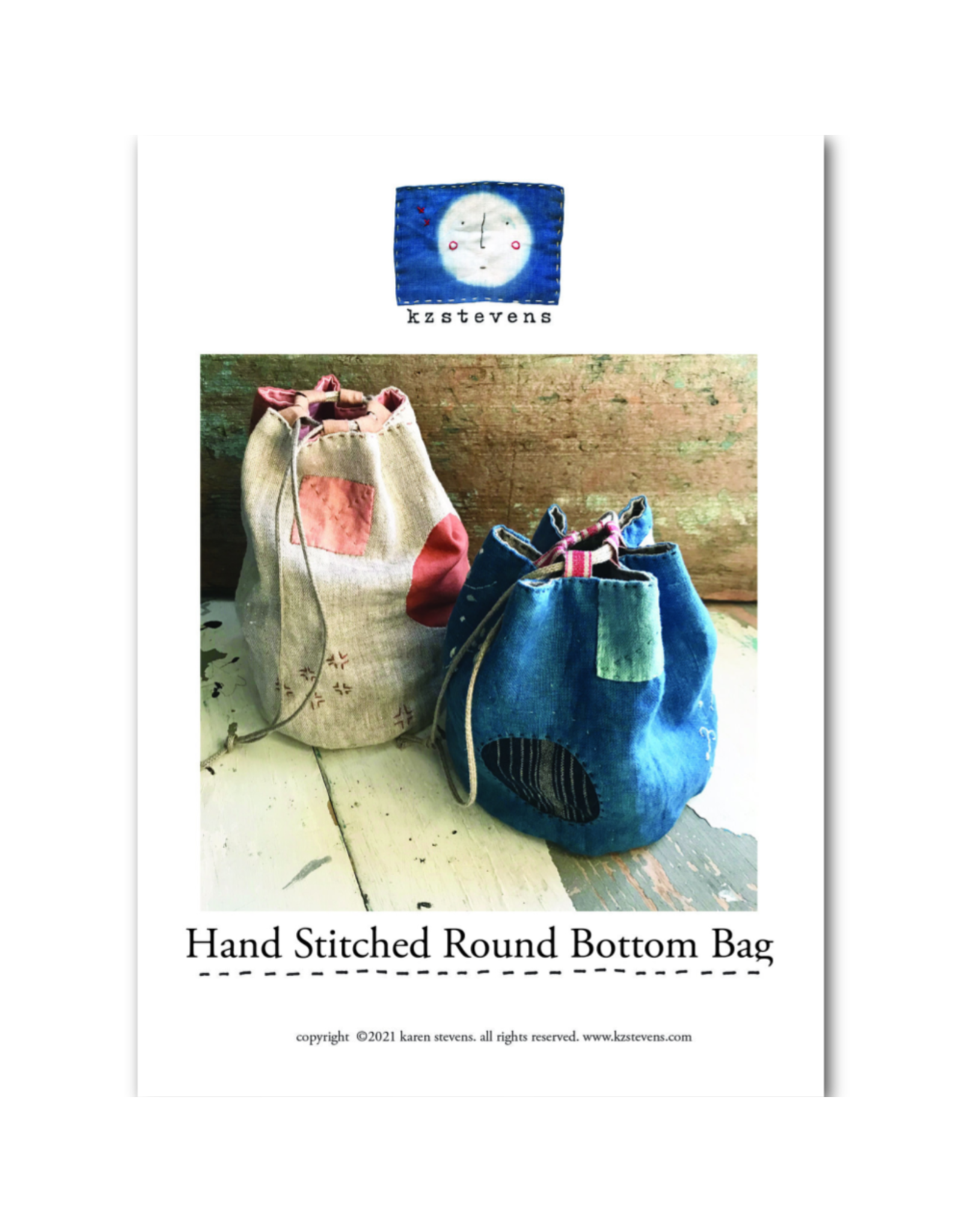 kzstevens ON ORDER-Hand Stitched Round Bottom Bag Pattern