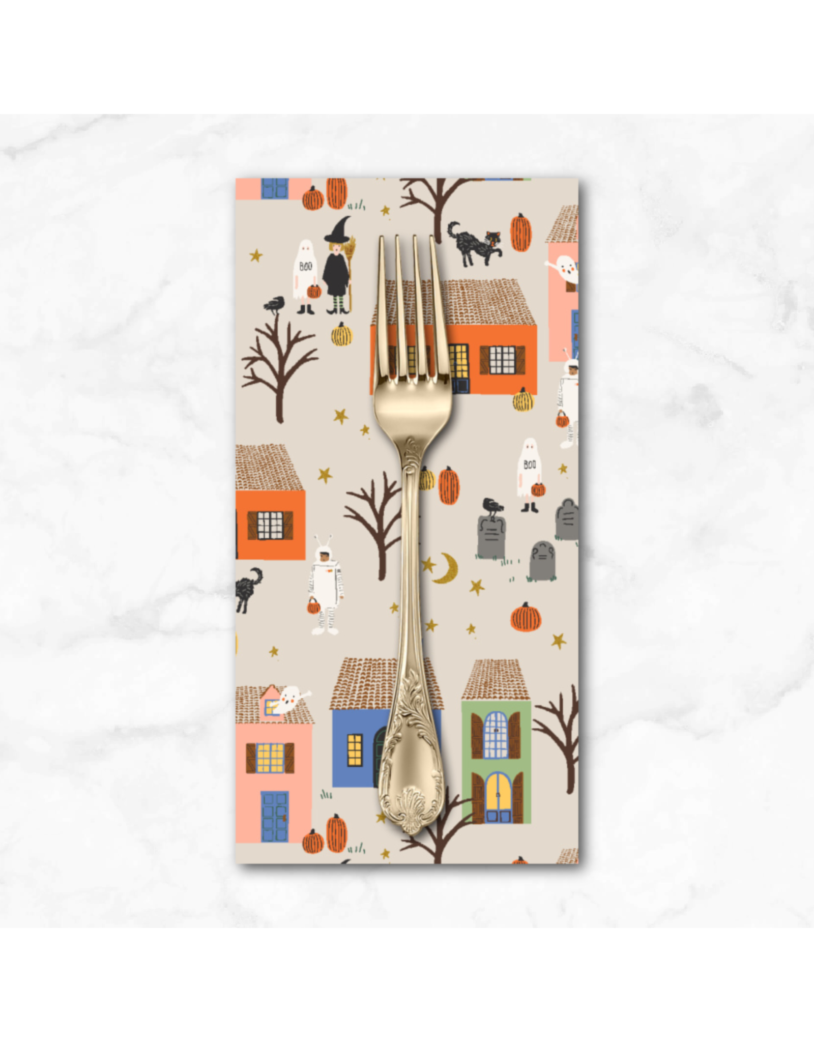 PD's Rifle Paper Co Collection Halloween II, Halloween Night in Linen Colorway, Dinner Napkin