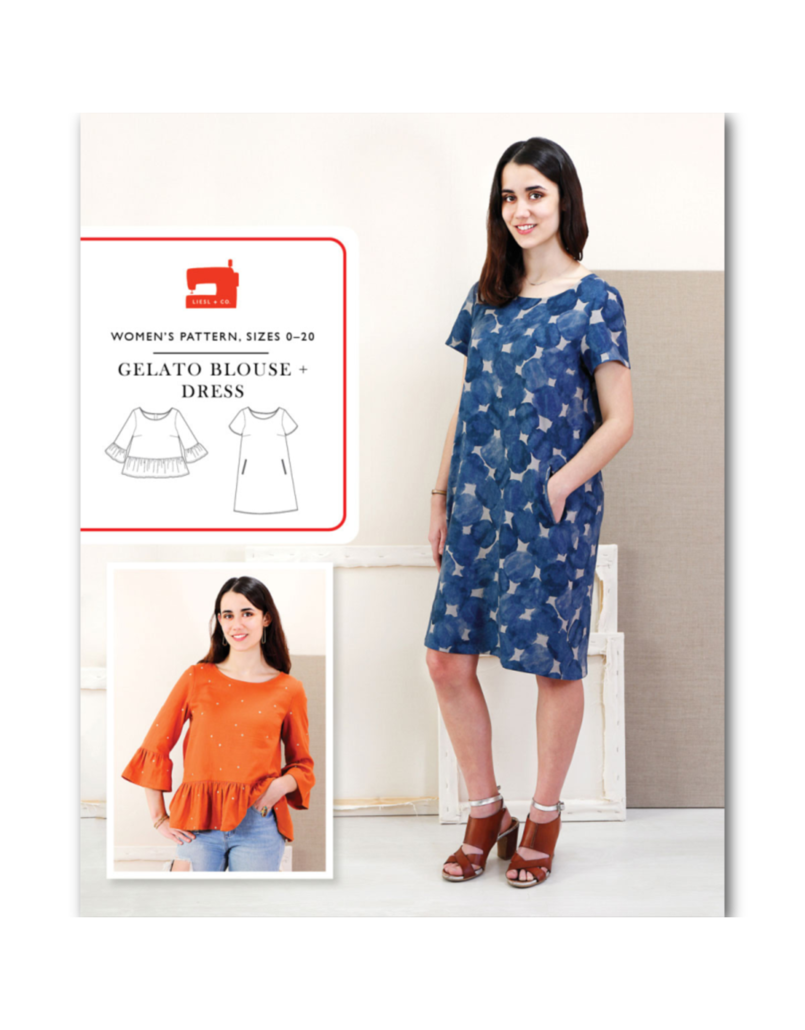 Liesl + Co Gelato Blouse + Dress Pattern