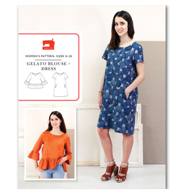 Liesl + Co Gelato Blouse + Dress Pattern