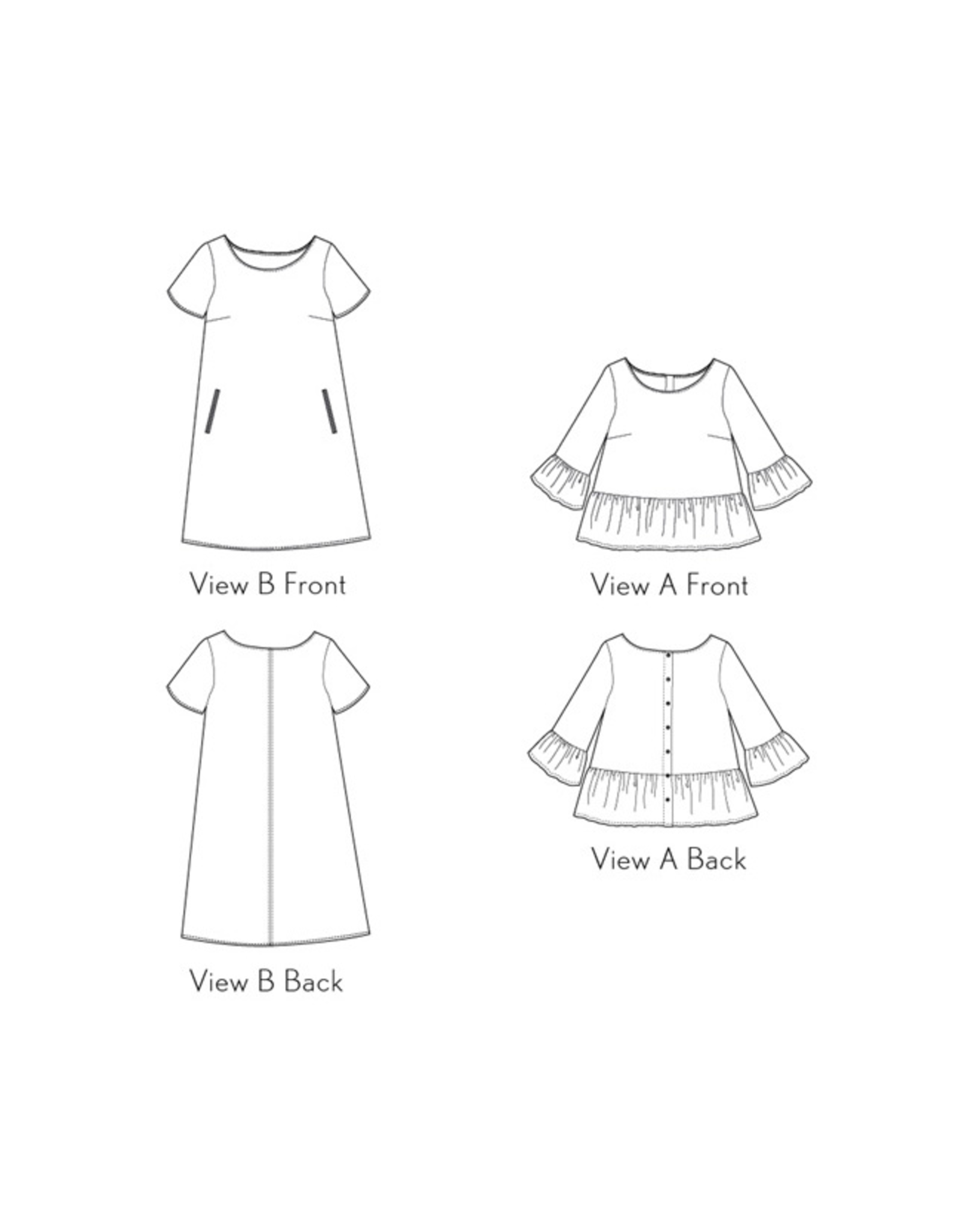 Liesl + Co Gelato Blouse + Dress Pattern