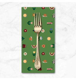 PD's Cloud9 Collection Fern Grove, Tulip Creatures in Green, Dinner Napkin