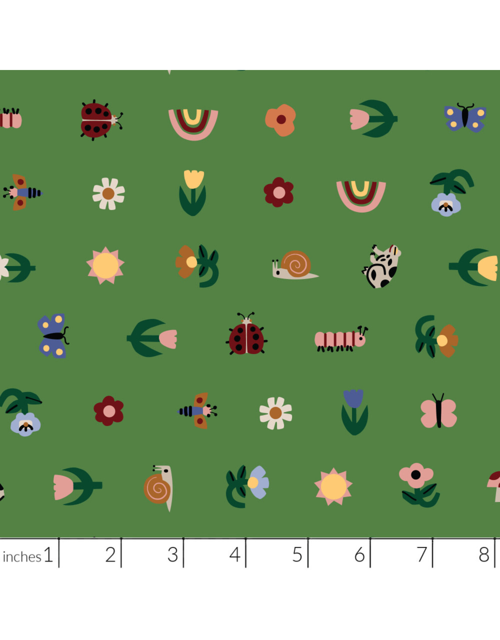 PD's Cloud9 Collection Fern Grove, Tulip Creatures in Green, Dinner Napkin
