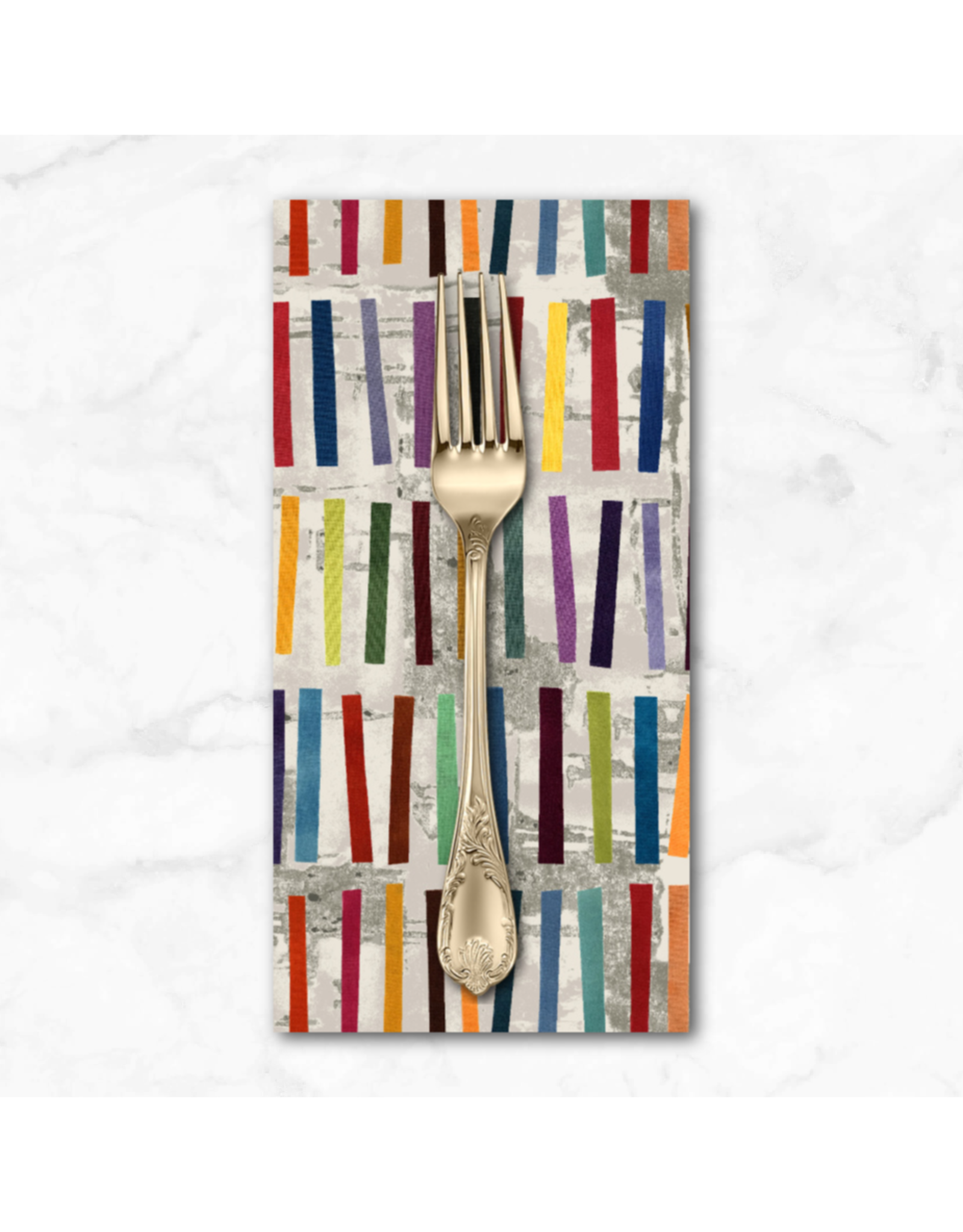 PD's Marcia Derse Collection Marble Run, Stick Stacks in Sea Salt, Dinner Napkin