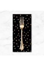 PD's Ruby Star Society Collection Starry Metallic in Black Gold, Dinner Napkin