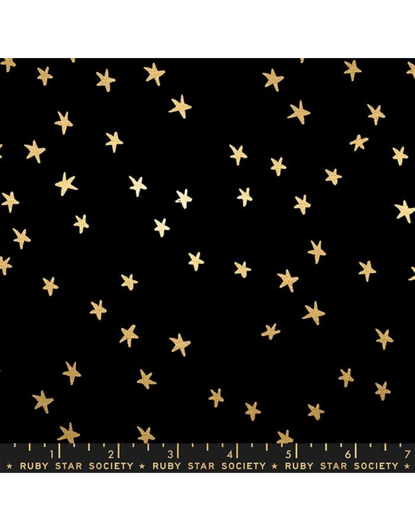 PD's Ruby Star Society Collection Starry Metallic in Black Gold, Dinner Napkin