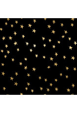 Alexia Abegg Starry Metallic in Black Gold, Fabric Half-Yards
