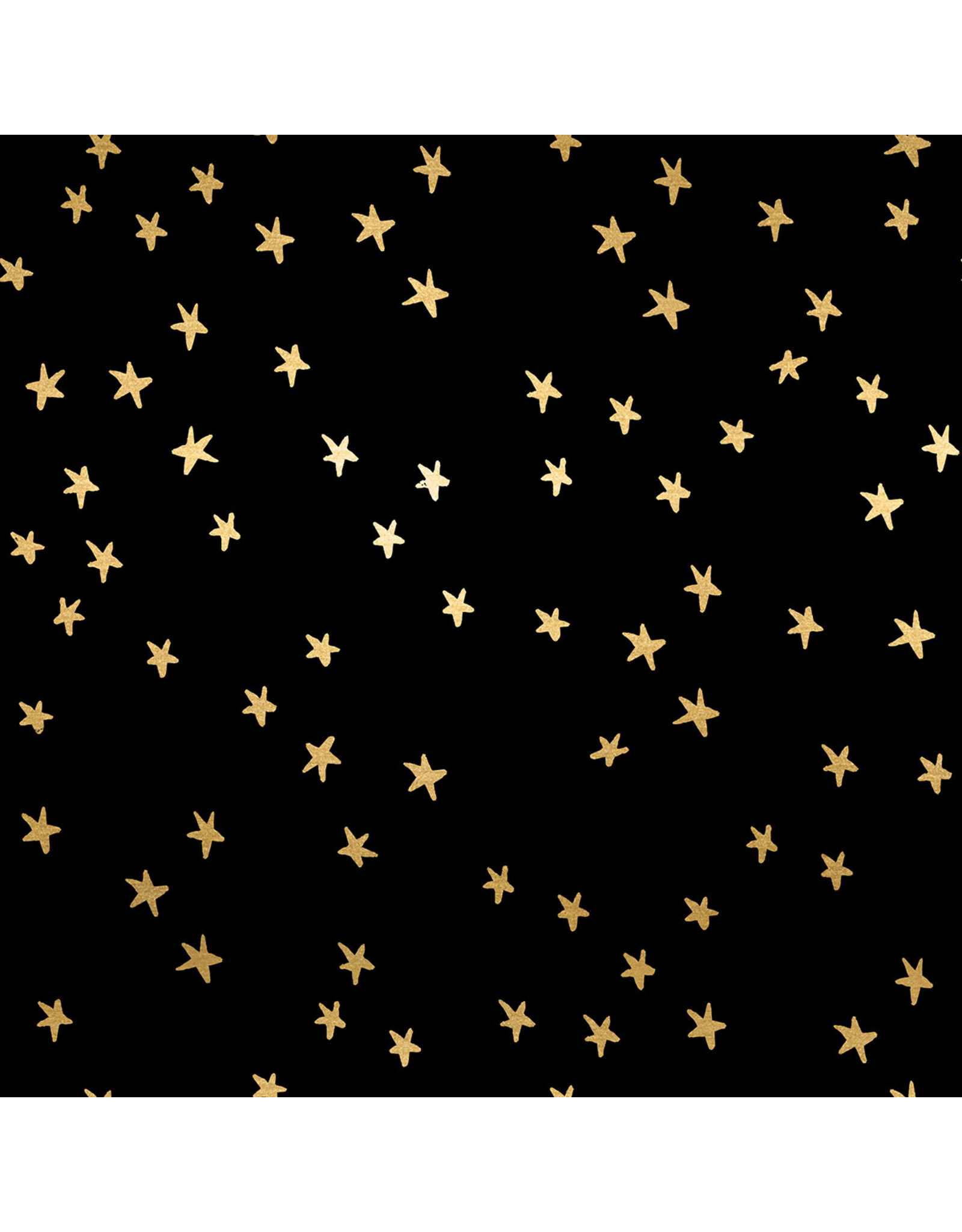 Alexia Abegg Starry Metallic in Black Gold, Fabric Half-Yards