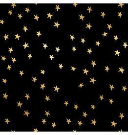 Alexia Abegg Starry Metallic in Black Gold, Fabric Half-Yards