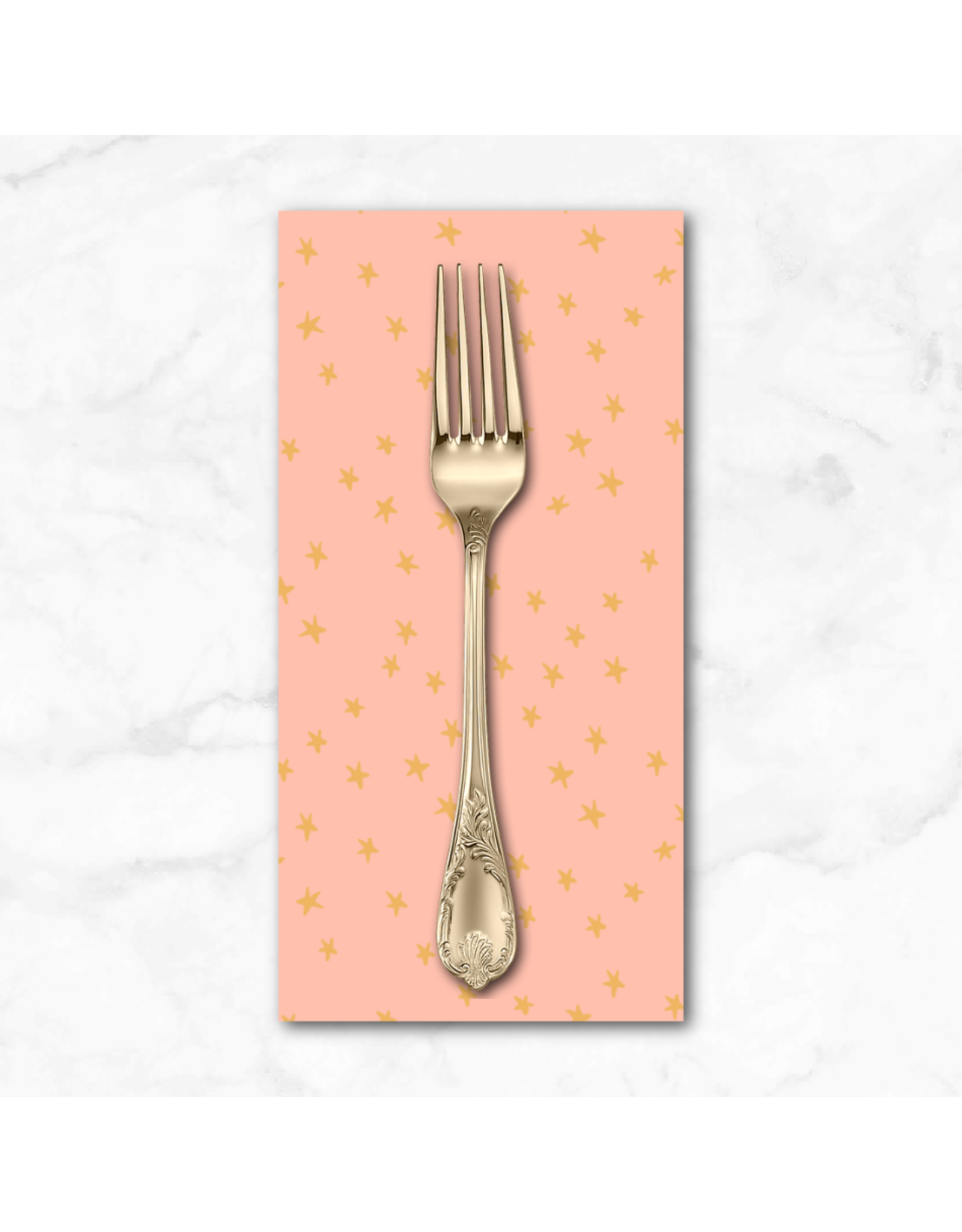PD's Ruby Star Society Collection Starry New in Peach, Dinner Napkin