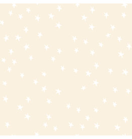 Alexia Abegg Starry New in White on Natural, Fabric Half-Yards