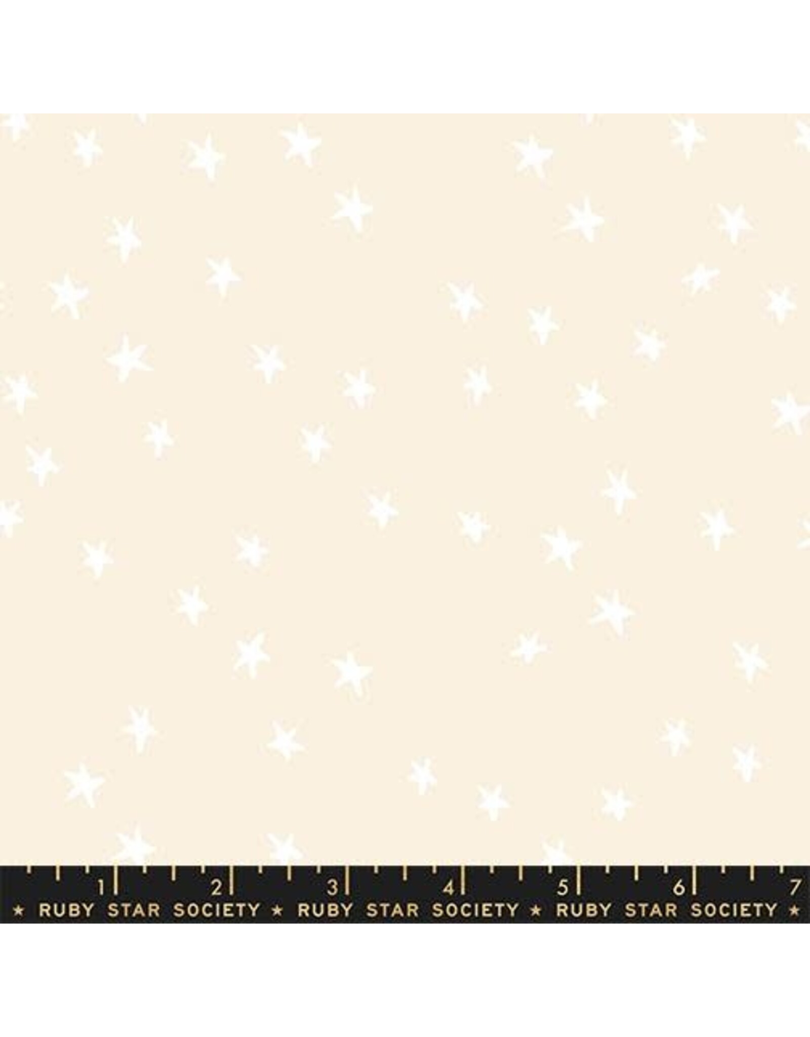 Alexia Abegg Starry New in White on Natural, Fabric Half-Yards