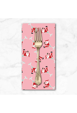 Christmas Collection North Pole Social Club, Santa Martini in Pink, Dinner Napkin