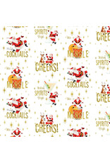 Camelot Fabrics North Pole Social Club, Social Club in White, Fabric Half-Yards