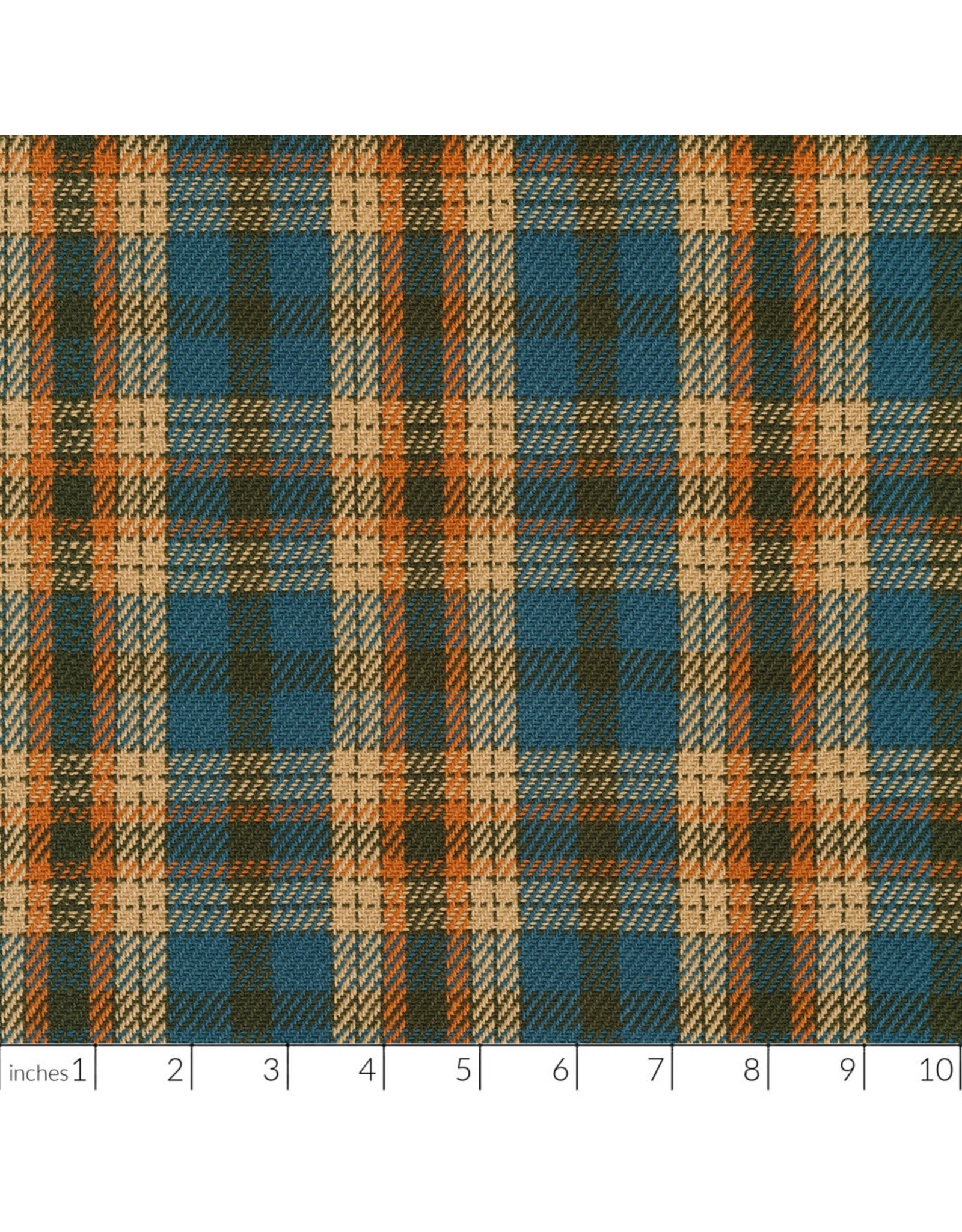 Robert Kaufman Baja Blanket Plaid in Tidepool, Fabric Half-Yards