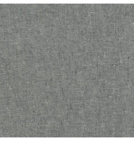 Robert Kaufman Linen, Essex Yarn Dyed in Graphite, Fabric Half-Yards
