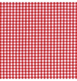 Robert Kaufman Carolina Gingham, 1/8” in Crimson, Lightweight Yarn Dyed Woven, Fabric Half-Yards