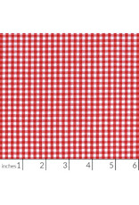 Robert Kaufman Carolina Gingham, 1/8” in Crimson, Lightweight Yarn Dyed Woven, Fabric Half-Yards