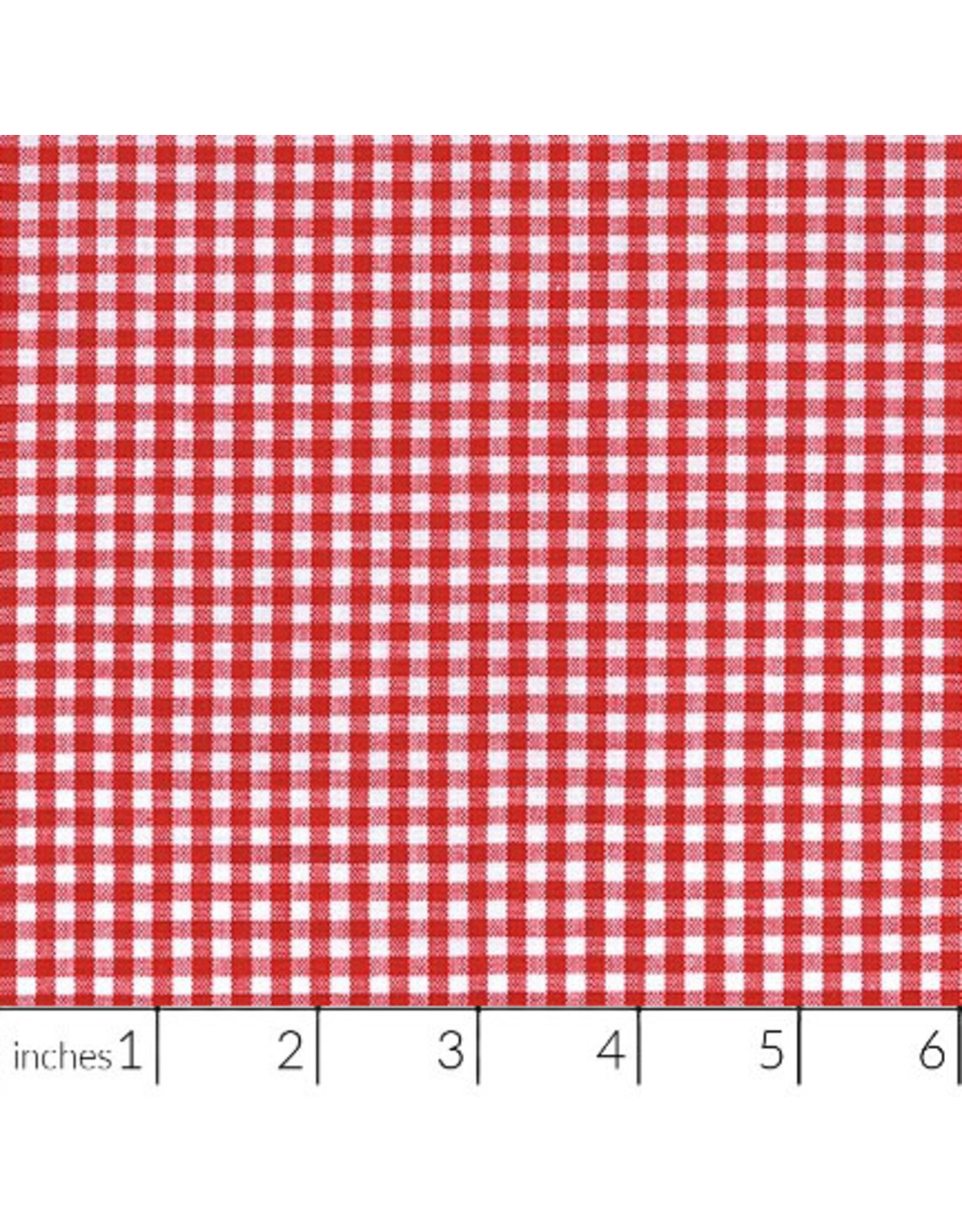 Robert Kaufman Carolina Gingham, 1/8” in Crimson, Lightweight Yarn Dyed Woven, Fabric Half-Yards