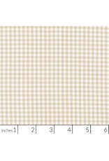 Robert Kaufman Carolina Gingham, 1/8” in Sand, Lightweight Yarn Dyed Woven, Fabric Half-Yards
