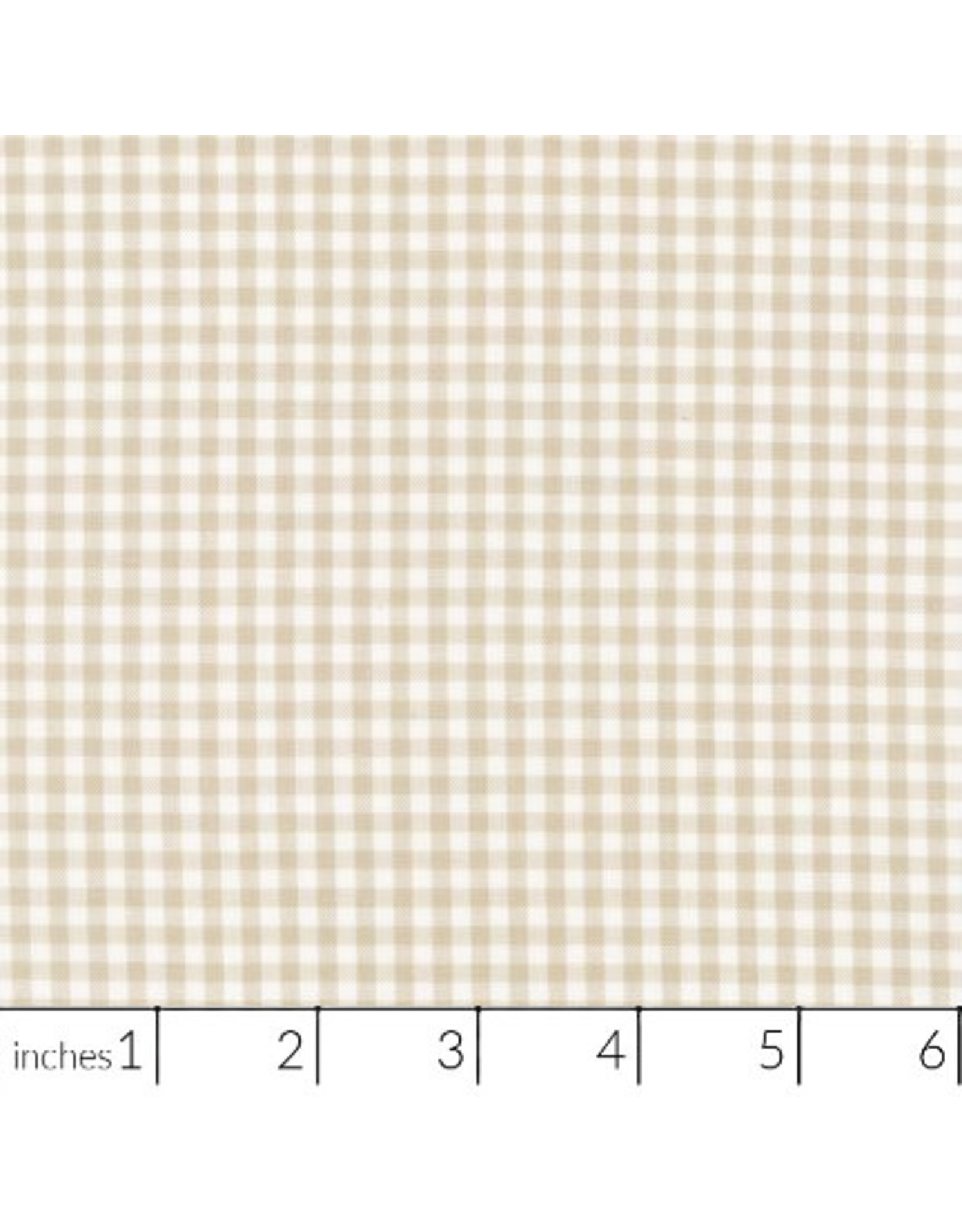 Robert Kaufman Carolina Gingham, 1/8” in Sand, Lightweight Yarn Dyed Woven, Fabric Half-Yards