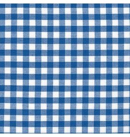 Robert Kaufman Carolina Gingham, 1/4” in Royal, Lightweight Yarn Dyed Woven, Fabric Half-Yards