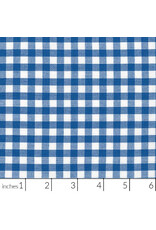 Robert Kaufman Carolina Gingham, 1/4” in Royal, Lightweight Yarn Dyed Woven, Fabric Half-Yards
