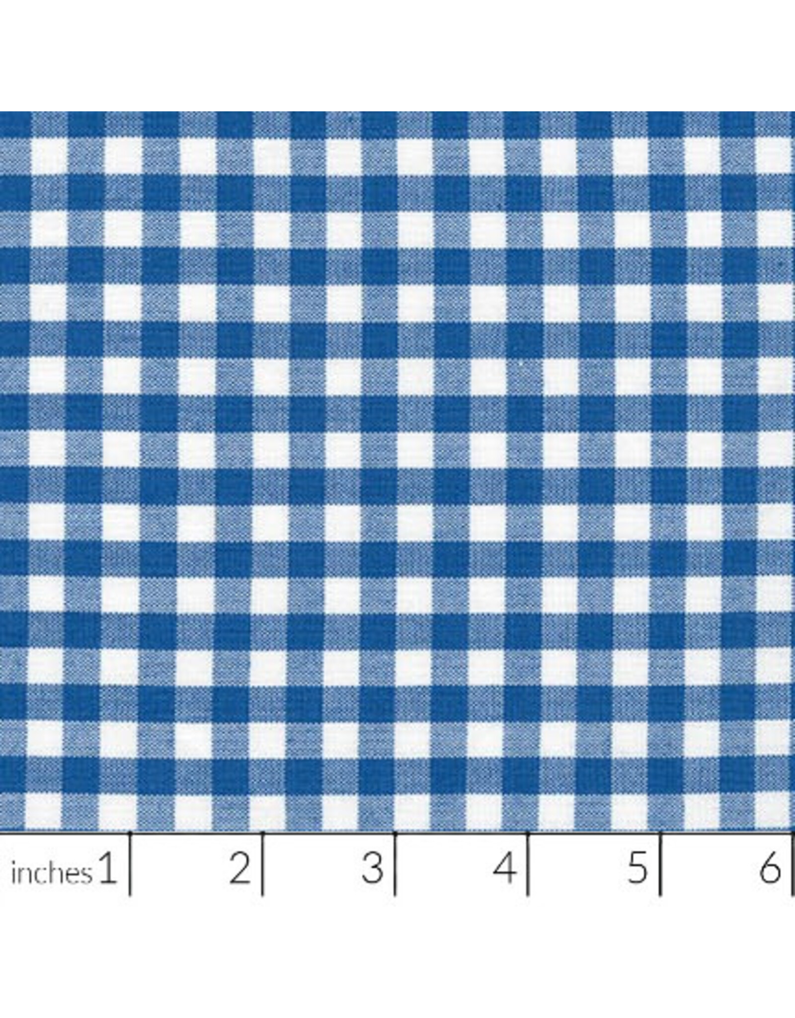 Robert Kaufman Carolina Gingham, 1/4” in Royal, Lightweight Yarn Dyed Woven, Fabric Half-Yards