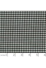 Robert Kaufman Carolina Gingham, 1/8” in Black, Lightweight Yarn Dyed Woven, Fabric Half-Yards