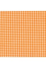 Robert Kaufman Carolina Gingham, 1/8” in Orange, Lightweight Yarn Dyed Woven, Fabric Half-Yards