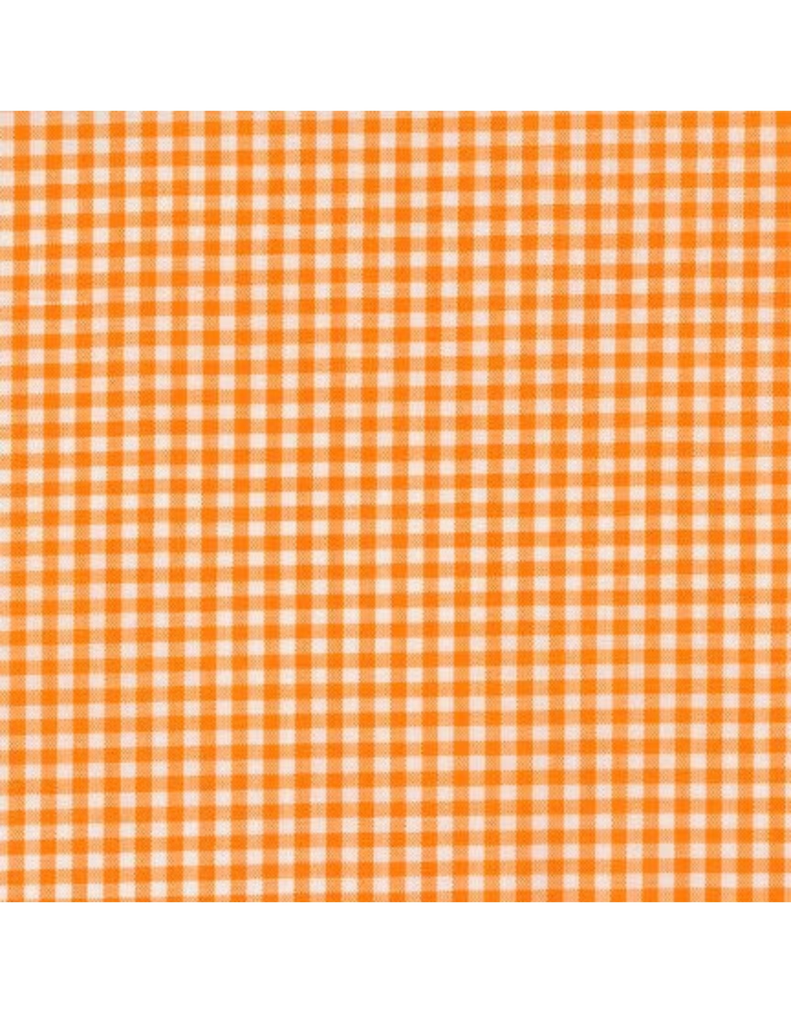 Robert Kaufman Carolina Gingham, 1/8” in Orange, Lightweight Yarn Dyed Woven, Fabric Half-Yards