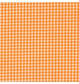 Robert Kaufman Carolina Gingham, 1/8” in Orange, Lightweight Yarn Dyed Woven, Fabric Half-Yards