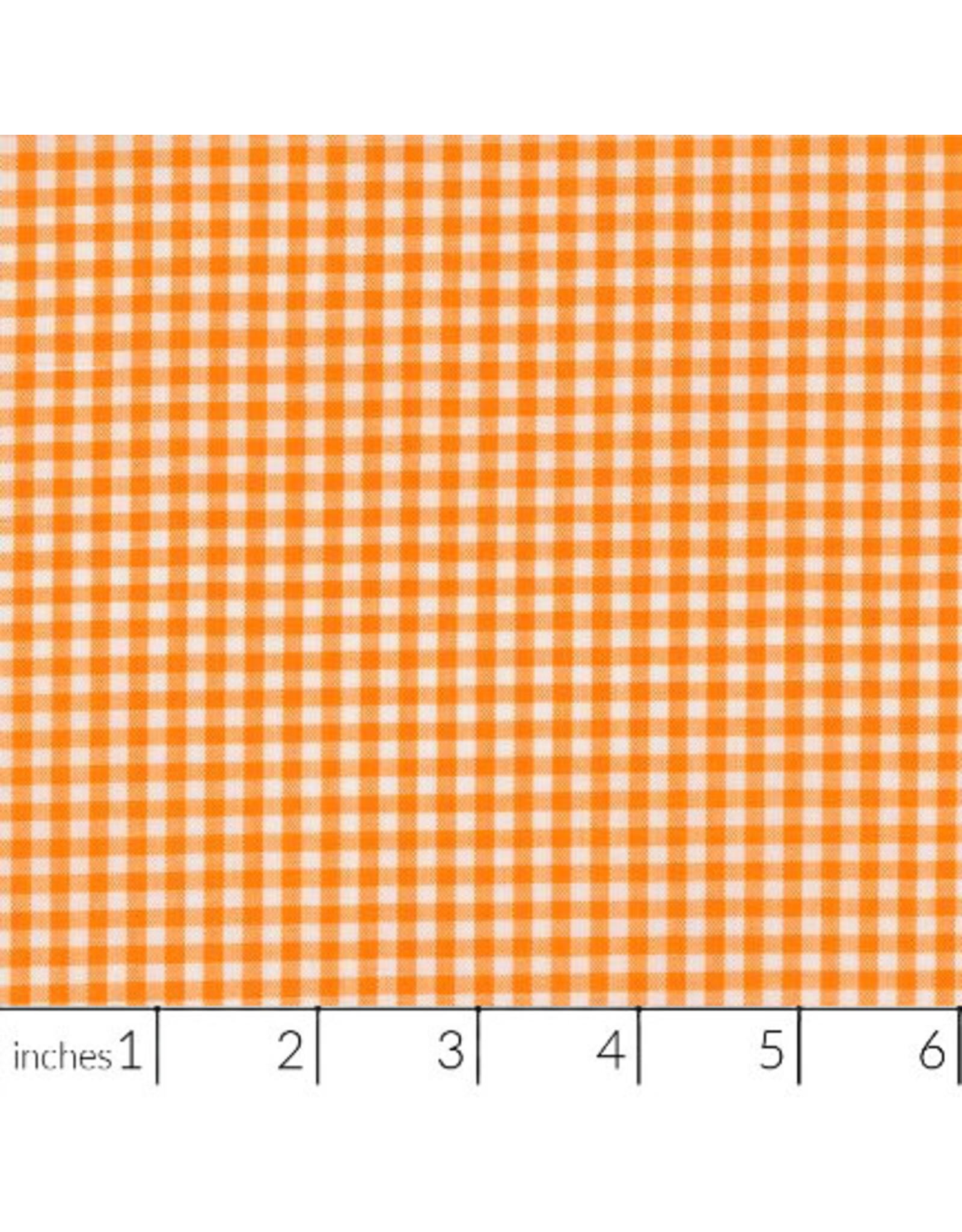 Robert Kaufman Carolina Gingham, 1/8” in Orange, Lightweight Yarn Dyed Woven, Fabric Half-Yards