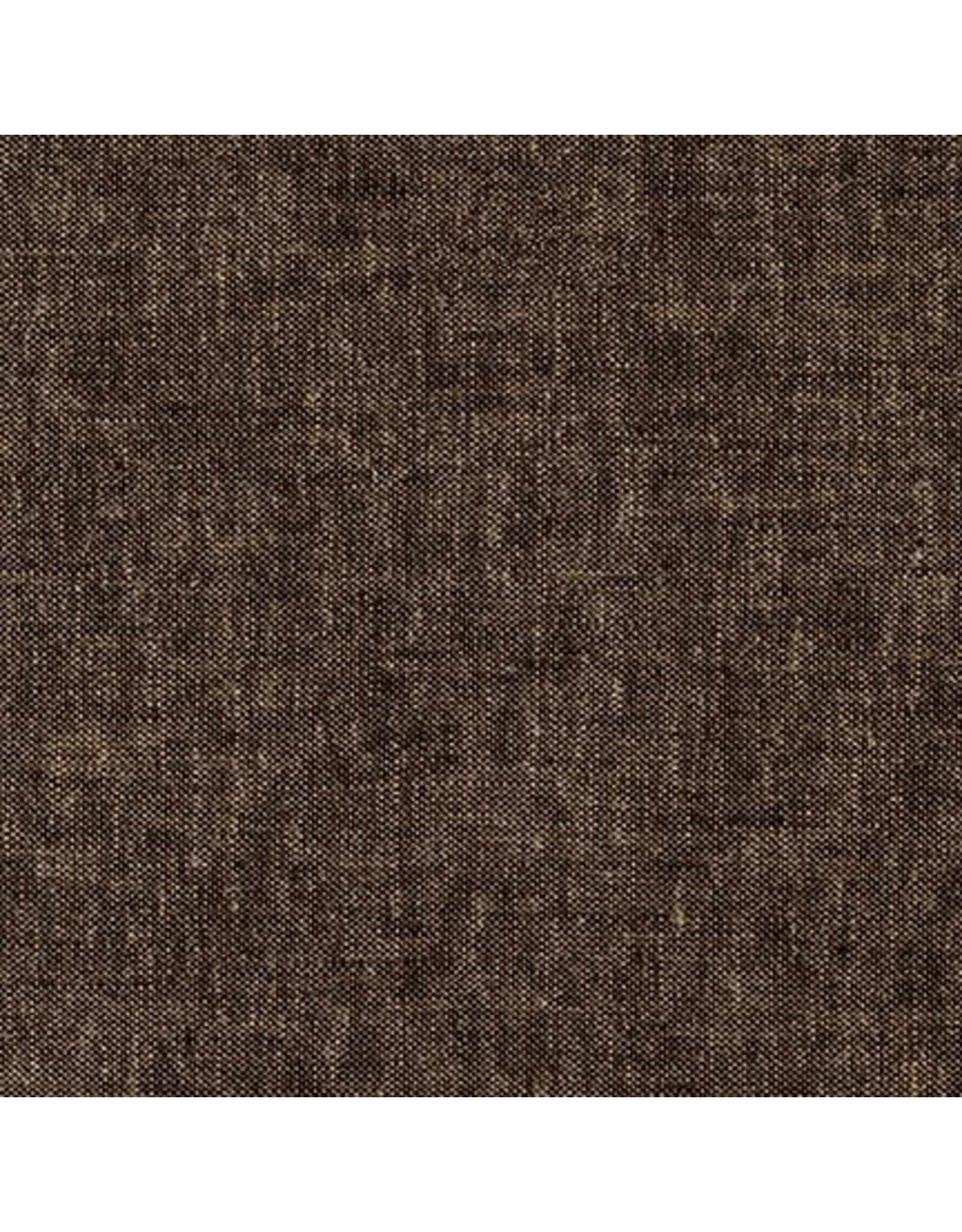 Robert Kaufman Brussels Washer Yarn Dye in Espresso, Linen Rayon Blend, Fabric Half-Yards