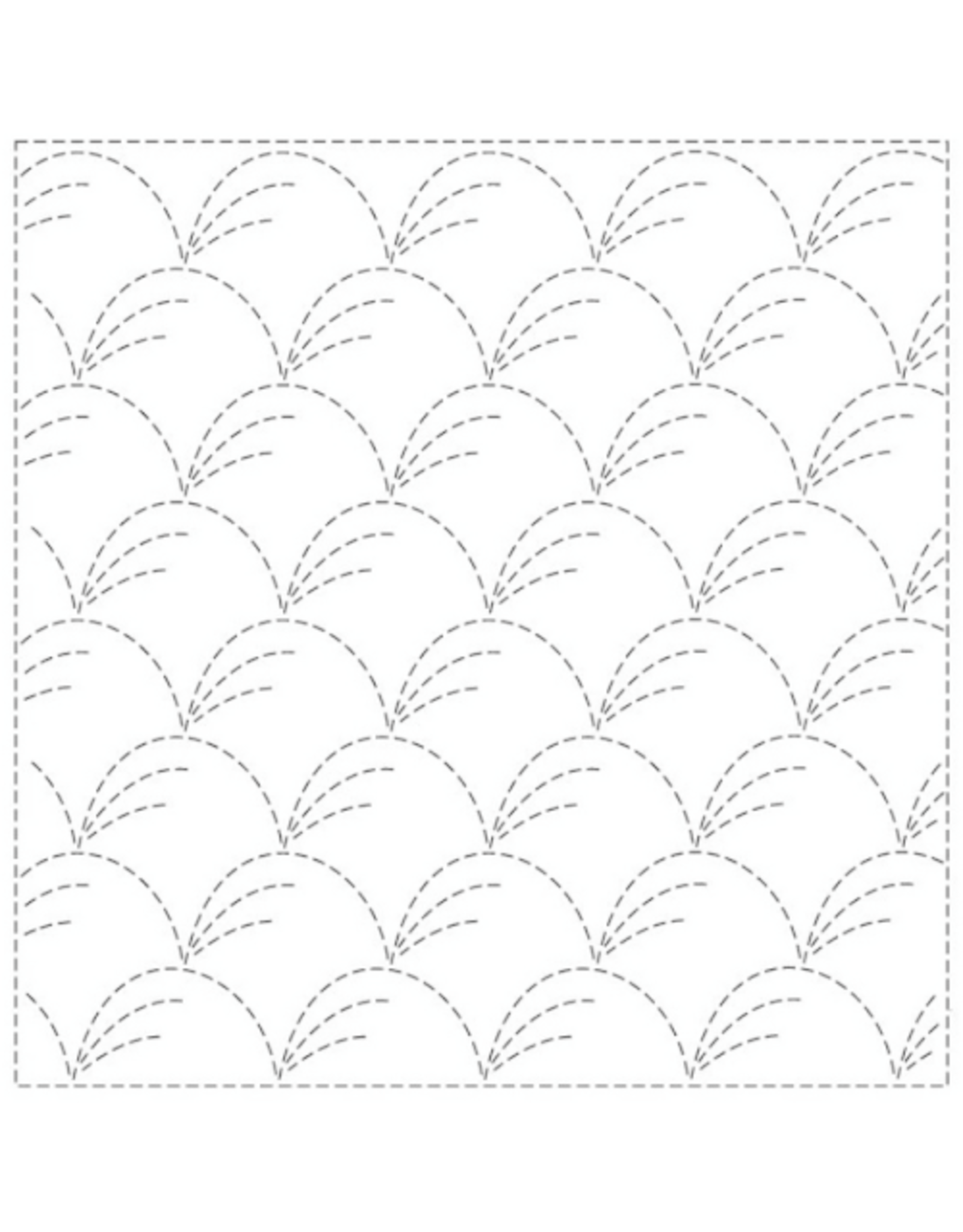 Japan Import Sashiko Sampler Cloth, Traditional Design Nowaki, White No.1