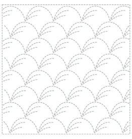 Japan Import Sashiko Sampler Cloth, Traditional Design Nowaki, White No.1