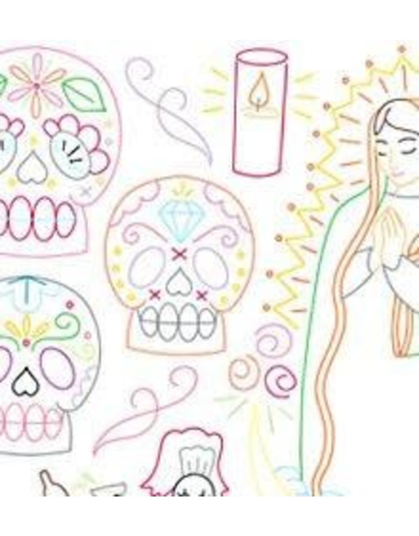 Sublime Stitching Embroidery Iron-On Transfers, Dia de los Muertos