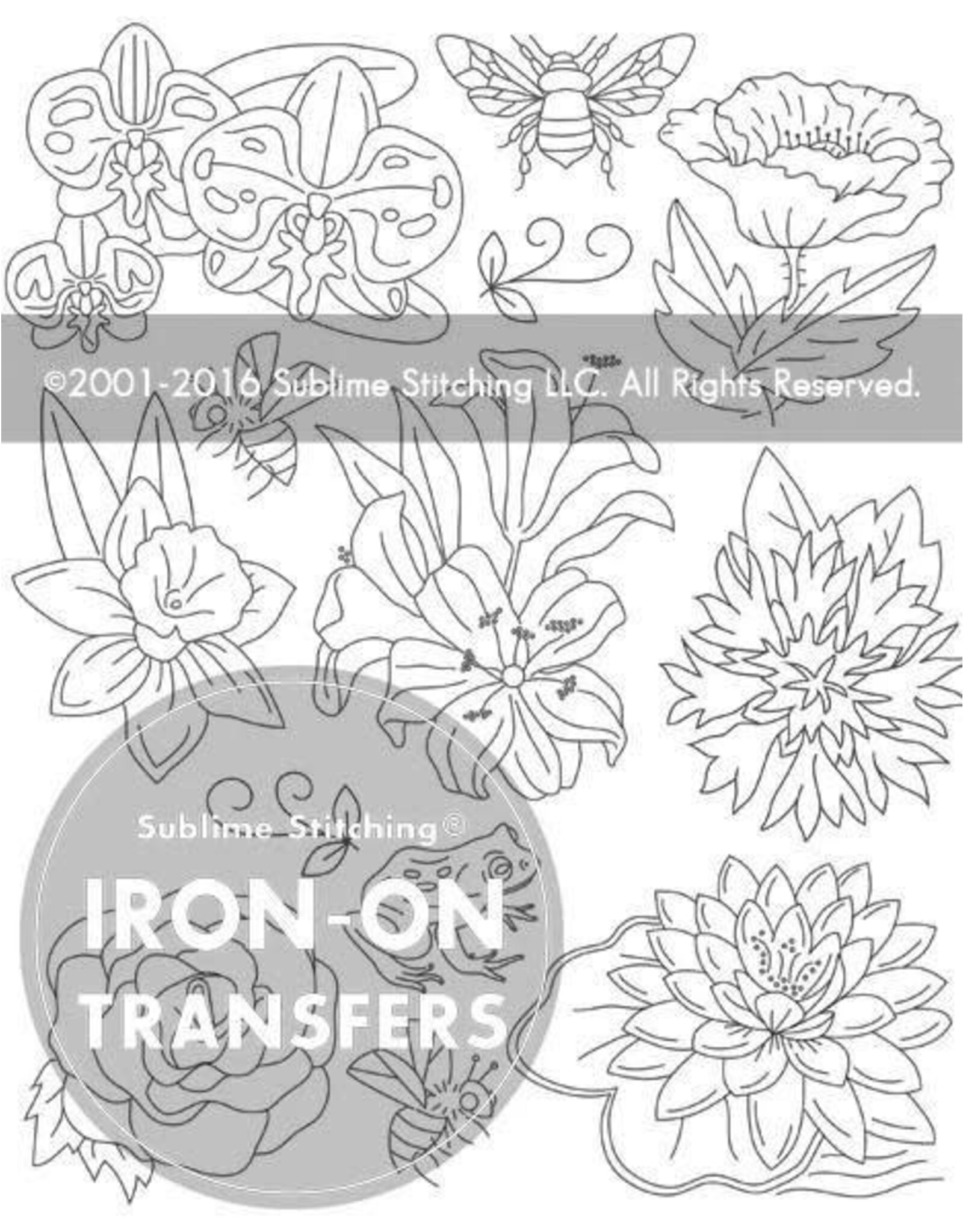 Sublime Stitching Embroidery Iron-On Transfers, Little Blooms