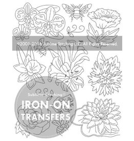 Sublime Stitching Embroidery Iron-On Transfers, Little Blooms