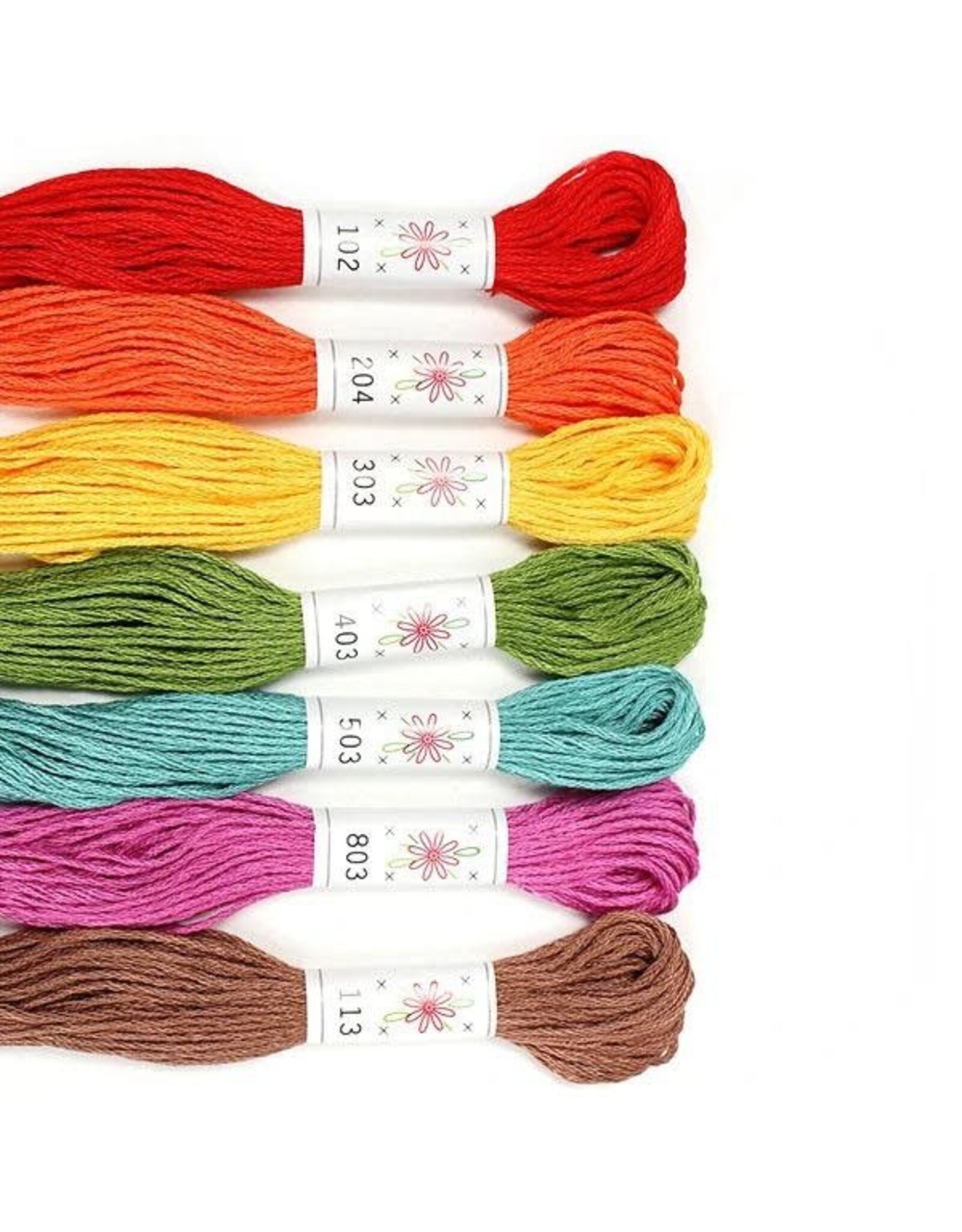 Sublime Stitching Embroidery Floss Set, Fruit Salad Palette - Seven 8.75 yard skeins