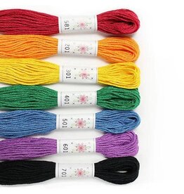 Sublime Stitching Embroidery Floss Set, Rainbow Palette - Seven 8.75 yard skeins